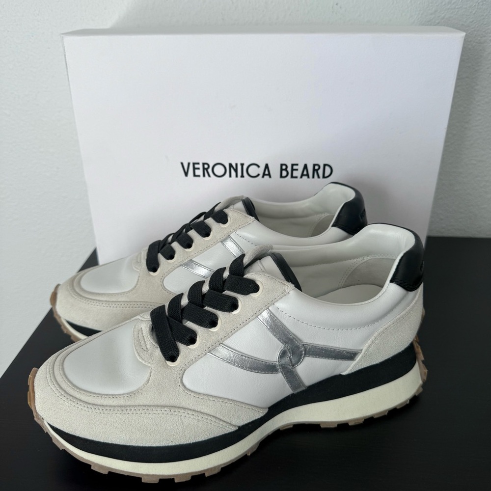 NEW Veronica Beard Valentina Slip On Lace Up Sneakers
